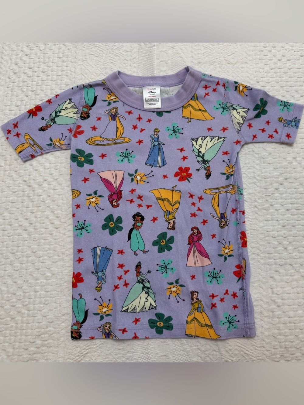 Hanna Andersson Disney Princess Pajama Top Purple Shirt Size 110 5